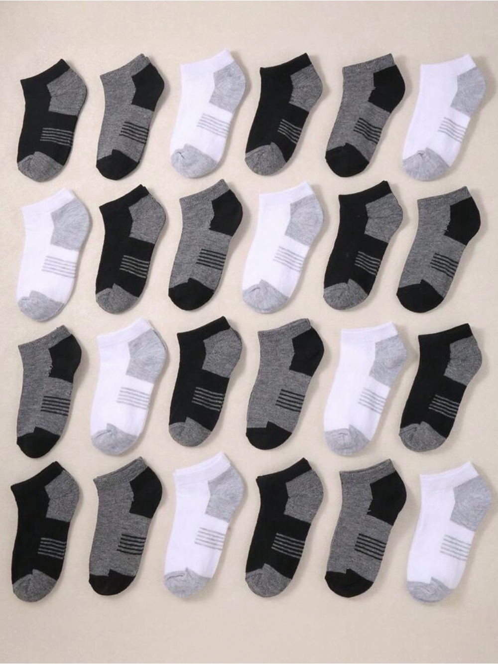 6 Pairs Children Low Cut Socks 1-16 Years Old Solid Colors Athletic Socks Value